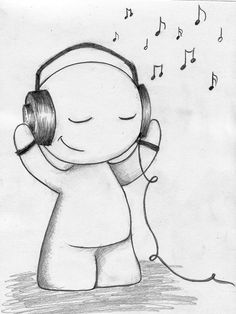 Picture Of A Figure Listening To Music